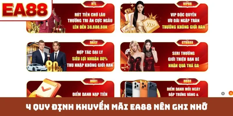 4 quy định khuyến mãi EA88 nên ghi nhớ