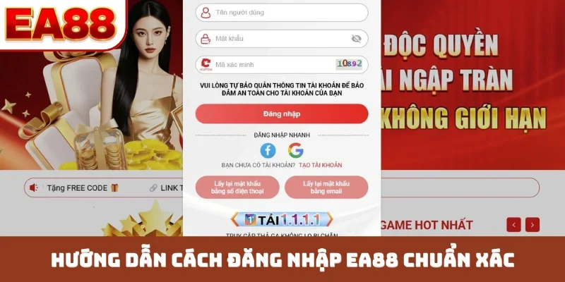 Hướng dẫn cách đăng nhập EA88 chuẩn xác